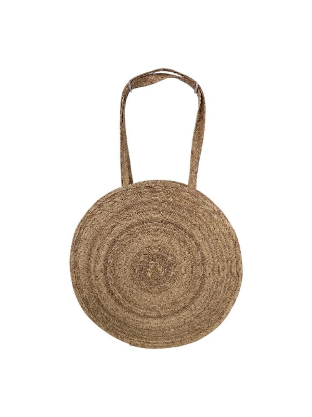 TRIBE Handwoven Circle Palm Leaf Tote Bag | Boho Summer Beach Bag | NWOT